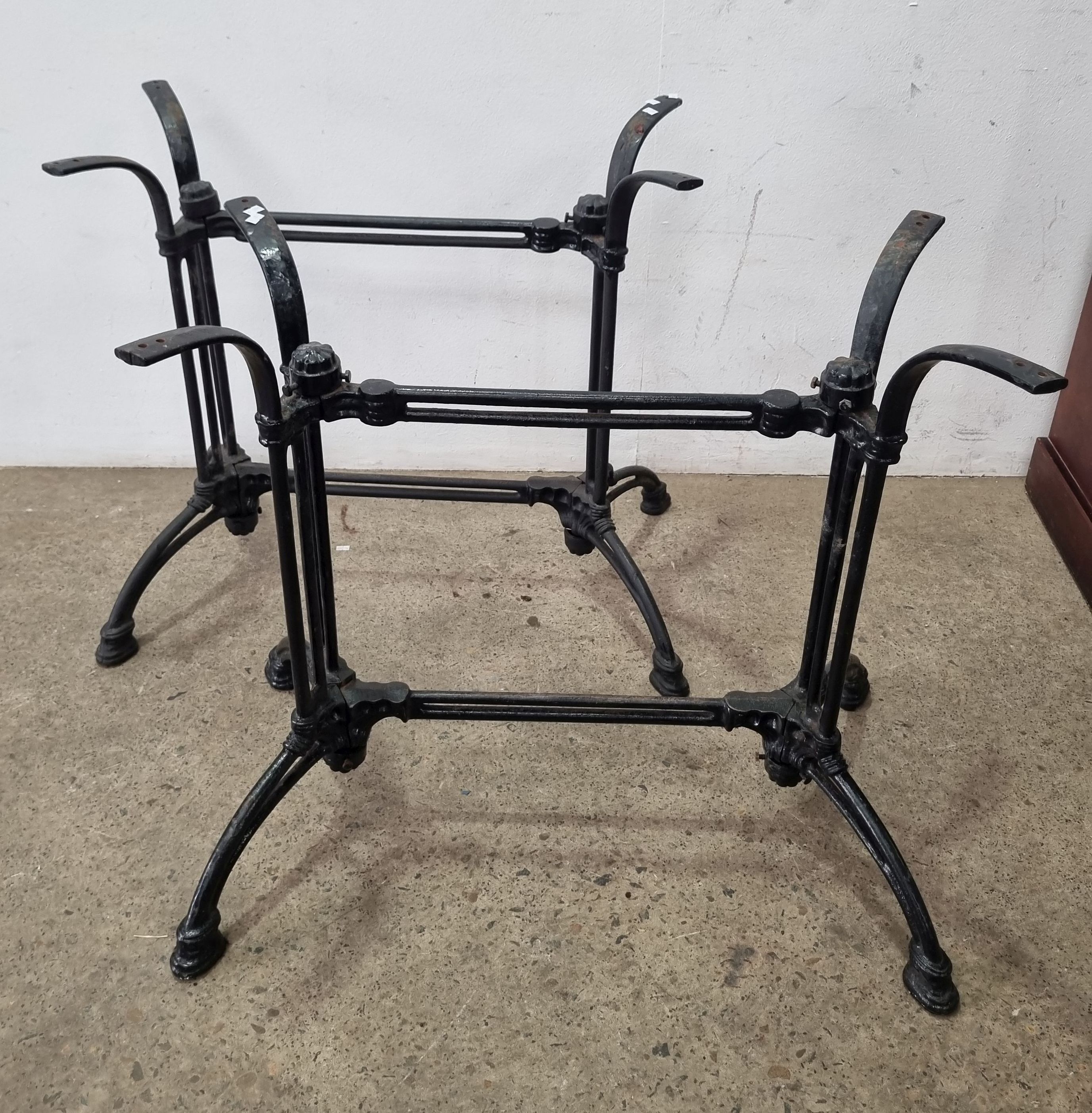 A Pair Of Decorative Wrought Iron Table Legs