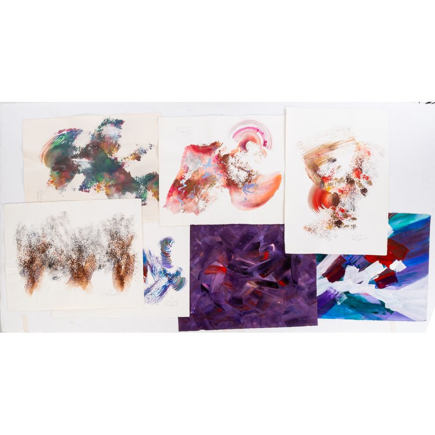 Judy Lee. 6 Unframed Acrylic Works
