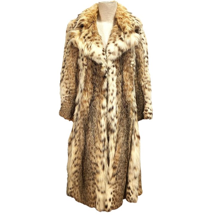 I.MAGNIN Full Length Lynx Fur Coat