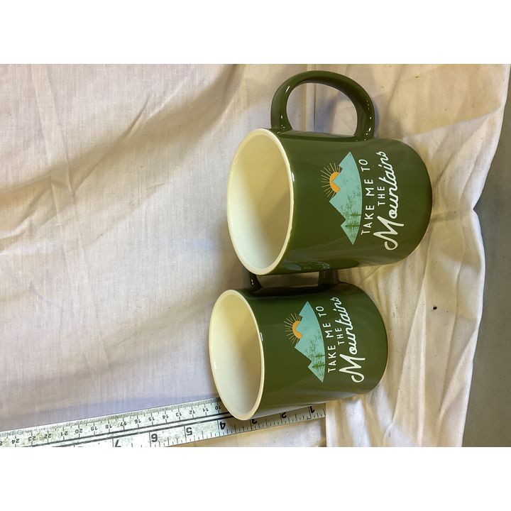 BUYING (2) Room Essentials "Take Me To The Mountains" Coffee Mugs