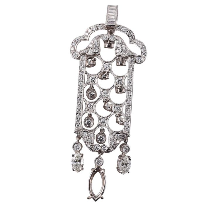 18k Gold 2.50ctw Diamond Pendant