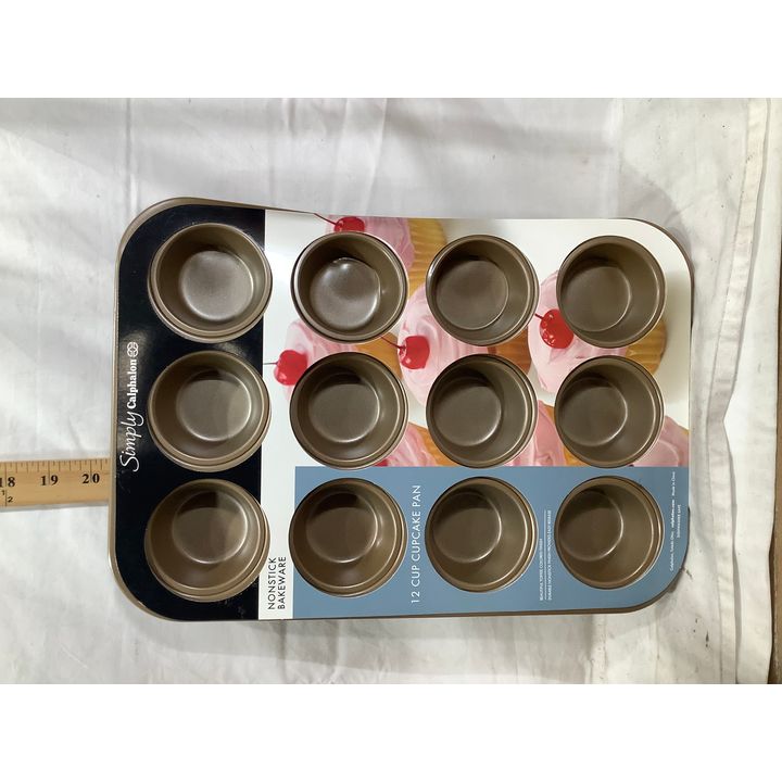 Simply Calphalon Nonstick Bakeware 12 Cup Cupcake Pan