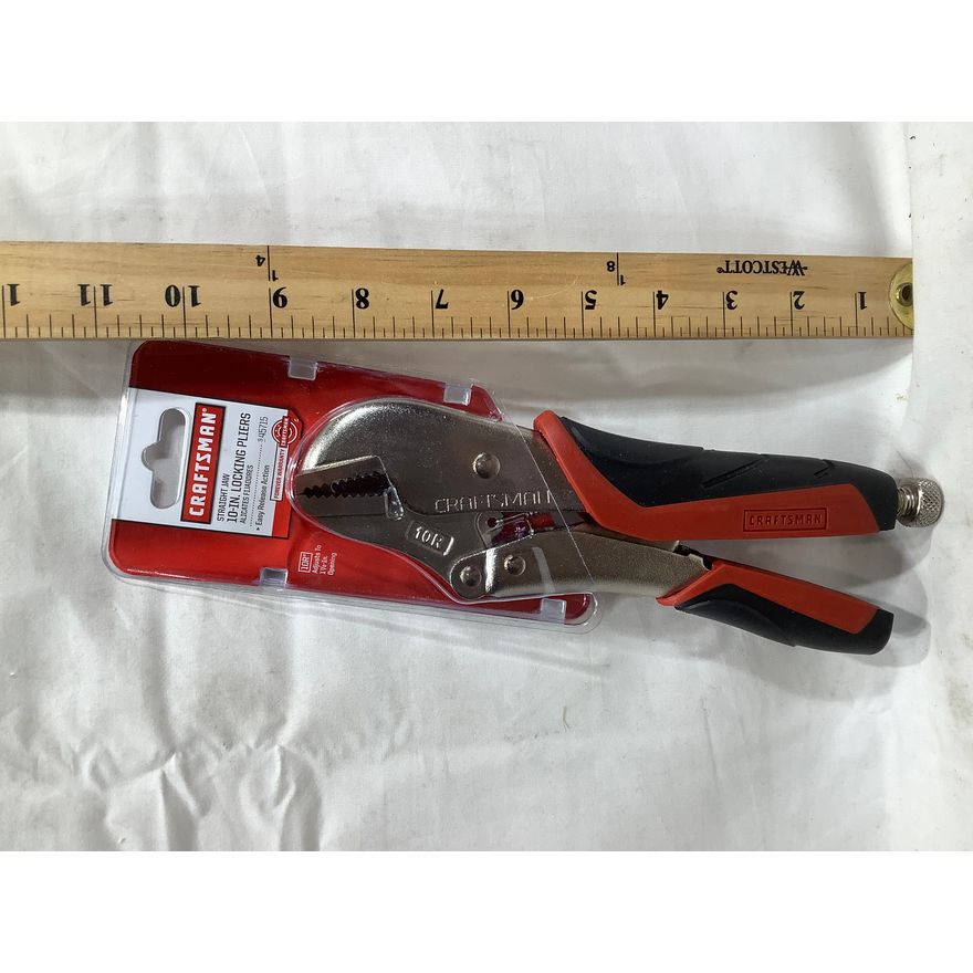 Craftsman Straight Jaw 10in Locking Pliers, Adjusts To 1-7/8" Opening