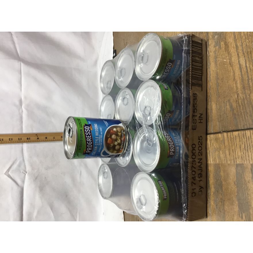 (12) Progresso Italian-Style Wedding Soup with Meatballs 18.5oz BB 01/25