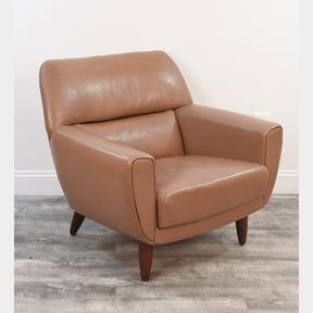 RARE ILLUM WIKKELSOE TAN LEATHER LOUNGE CHAIR