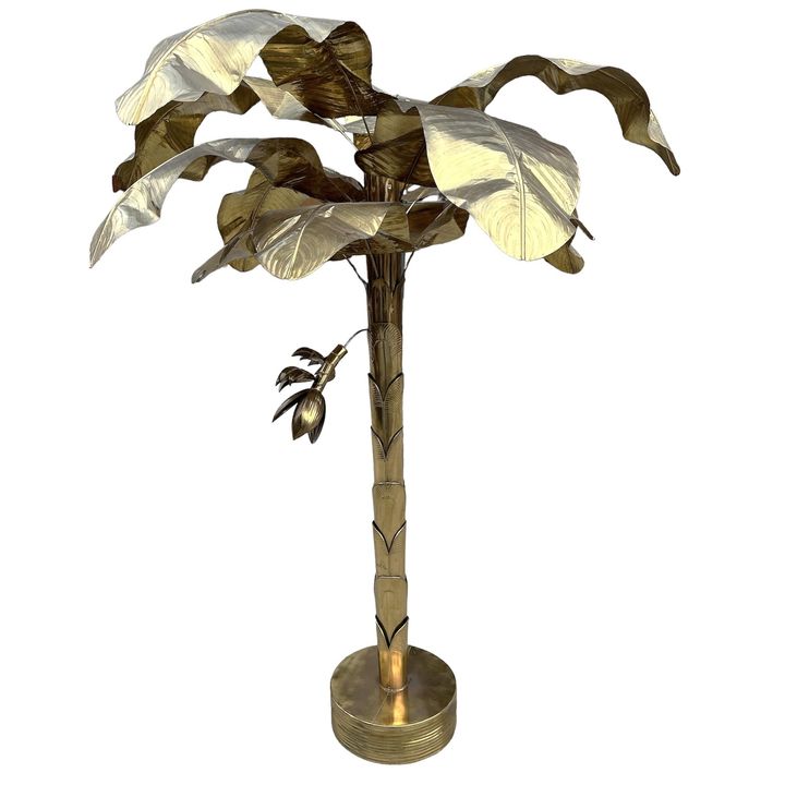 Post Modern Brass Palm Tree Sculpture