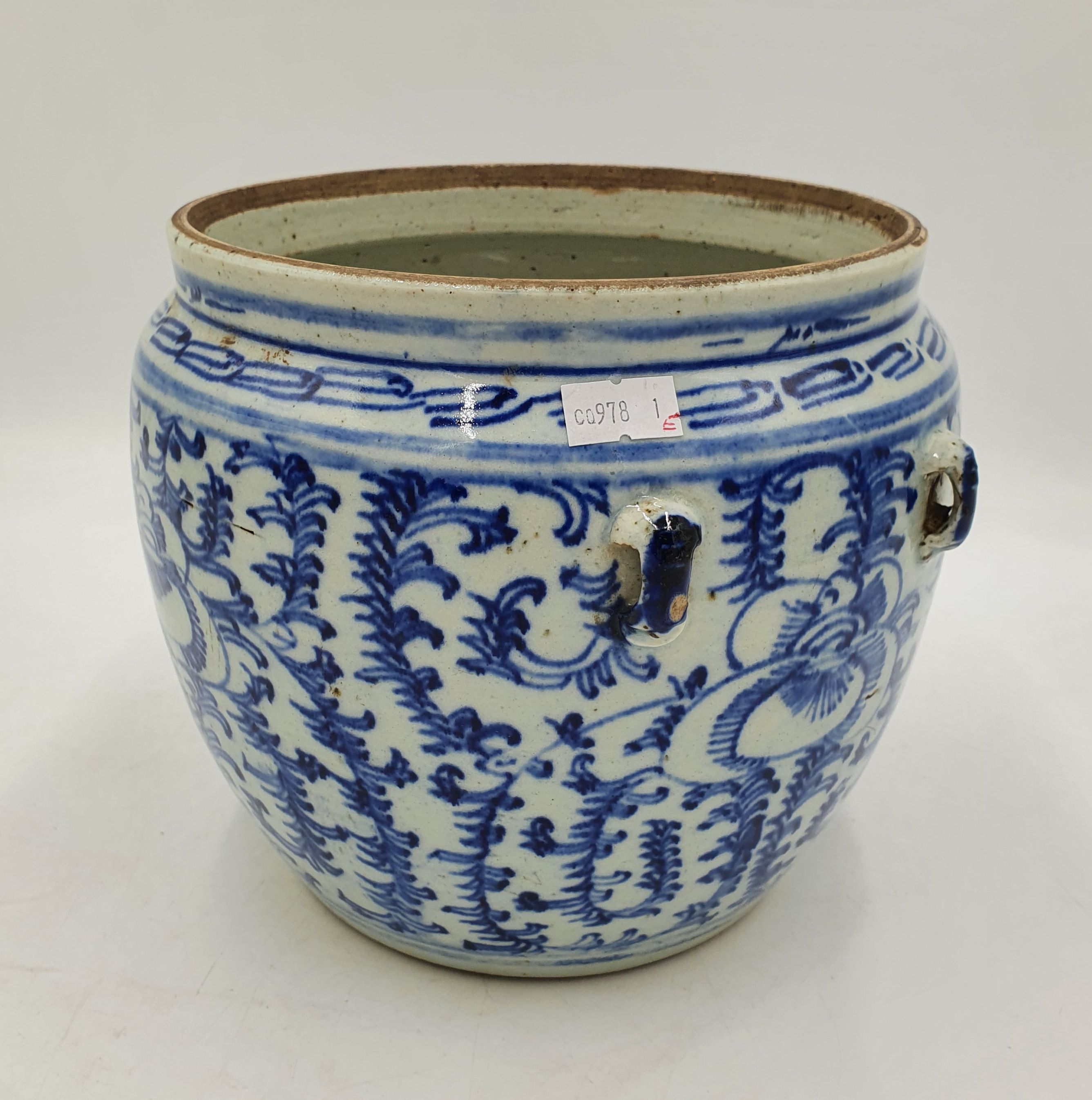 A Chinese Porcelain Blue And White Kamcheng