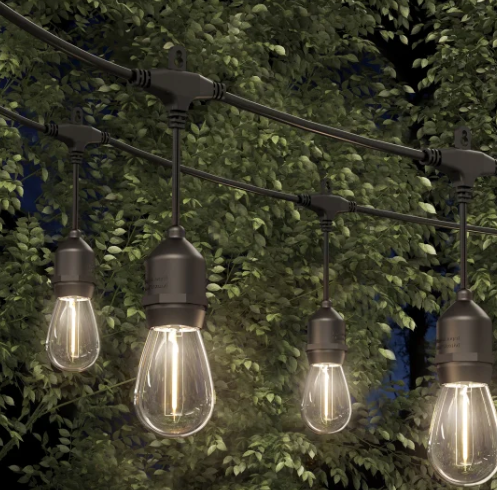 ARTIKA Solar Blaze 20 LED Bulb Outdoor Solar String Lights, Matte Black ...