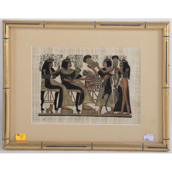 Egyptian Scene, print on papyrus