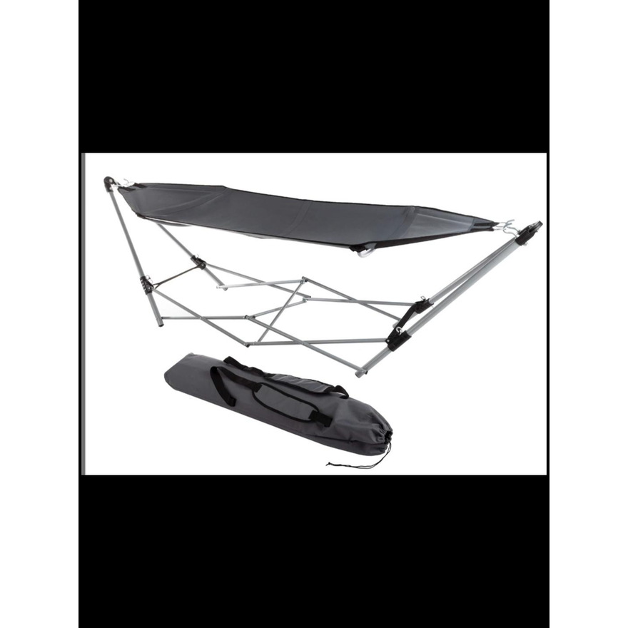 Lavish Home Hammock w/ Stand Included (Gray) 94'' L x 31'' W (In Box) Hammock Has Minor Damage