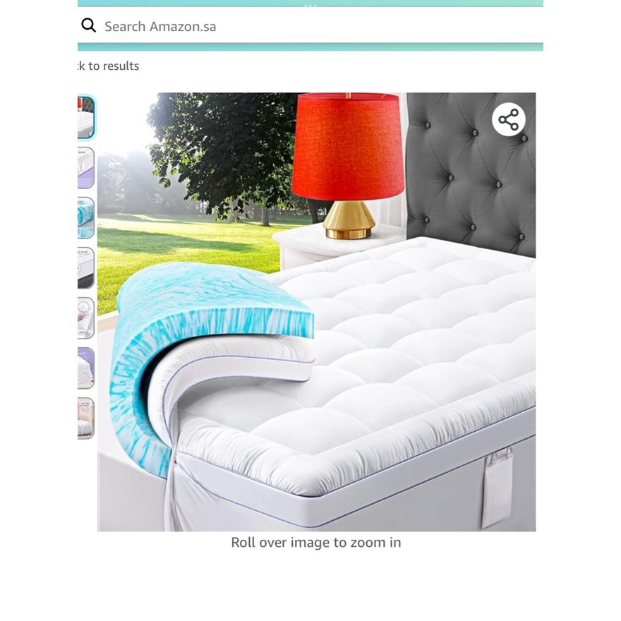 ABENE Dual Layer Memory Foam Mattress Topper 78x80x2- King Size