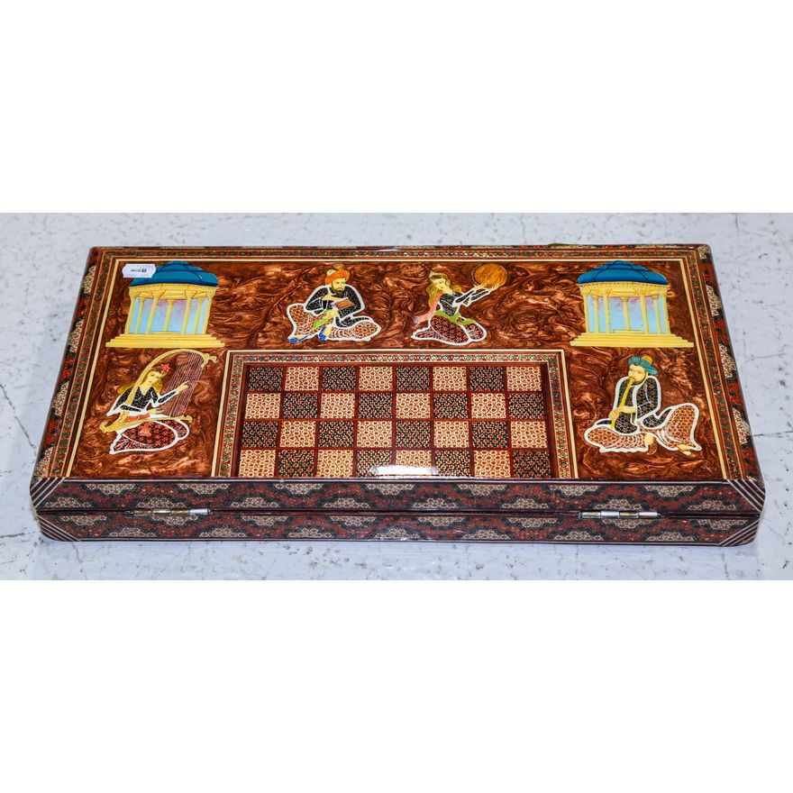 A Persian-Inspired Backgammon Game Set