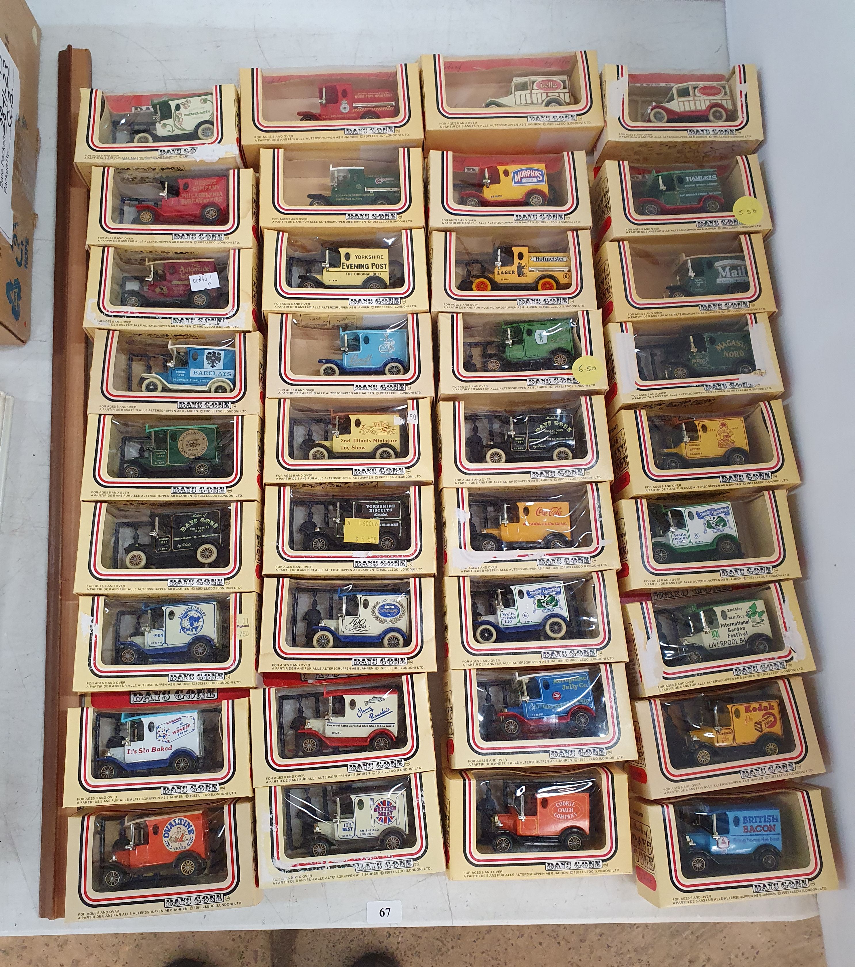 67 · 36 'DAYS GONE' DIE-CAST MODEL DELIVERY VEHICLES