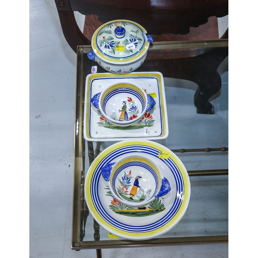 Selection of Henriot Quimper Faience China