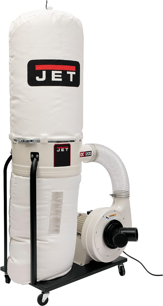 JET Dust Collector w/ 30-Micron Filter Bag Kit & Cast Iron Impeller Hub ...