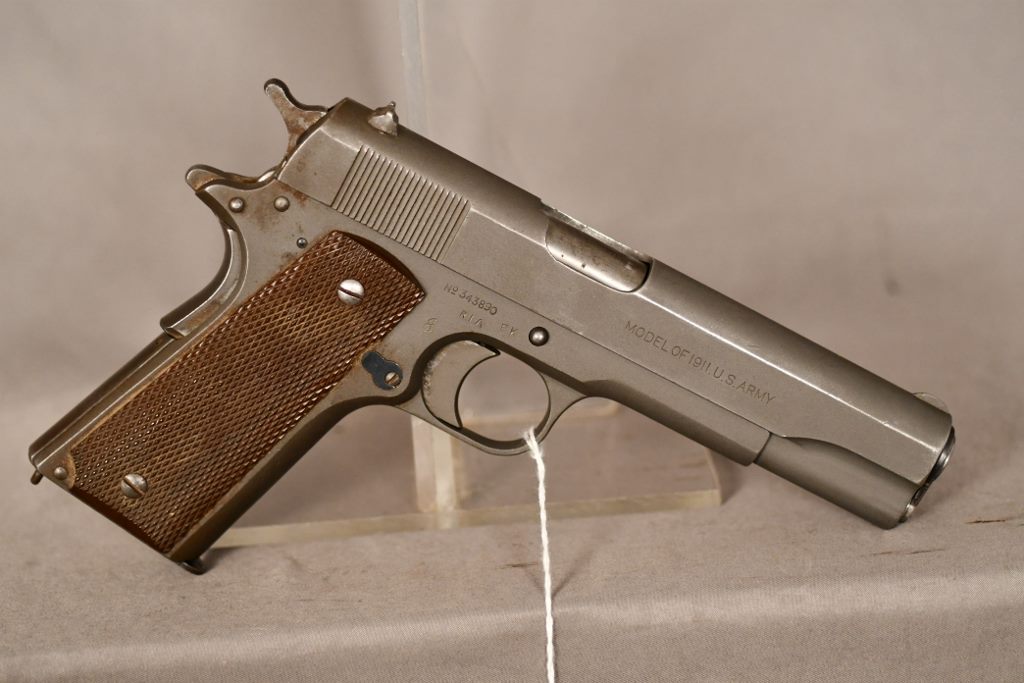 U.S. Colt 1911, .45 cal. military auto pistol, 5 barrel, WWI/WWII, 1918