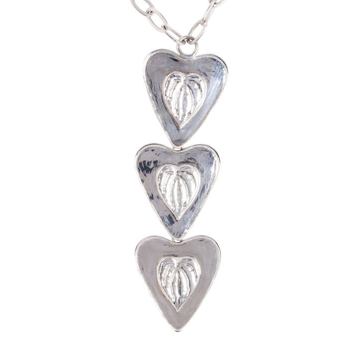 A bhu.statements silver-plated brass pendant necklace