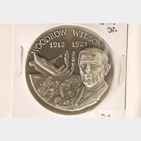 STERLING SILVER HIGH RELIEF PRESIDENTIAL ROUND