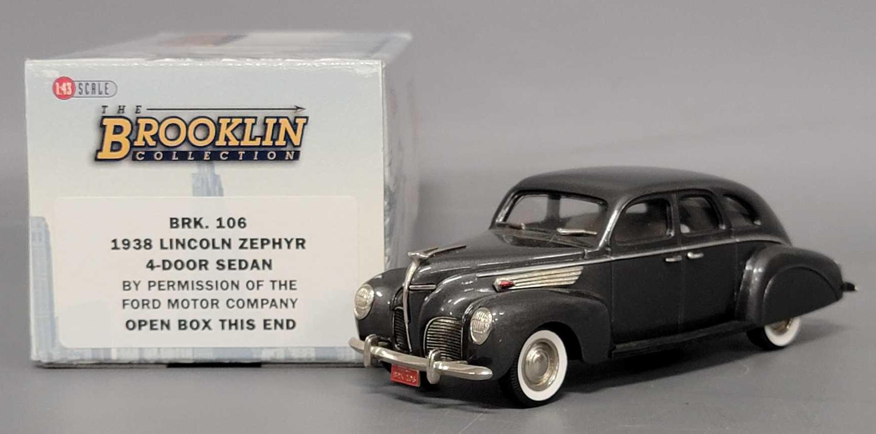 Brooklin Models 1/43 scale 1938 Lincoln Zephyr 4-door sedan in original box