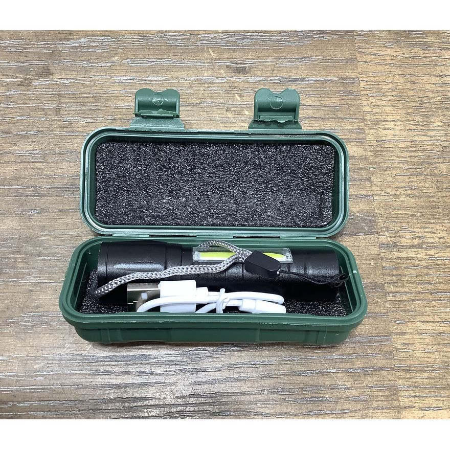 Kentucky Industrial Tools LED 400 Lumen Rechargeable Flashlight with Charger & Case