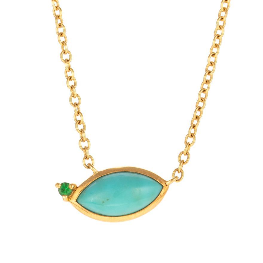An Ippolita Turquoise & Emerald Necklace in 18K
