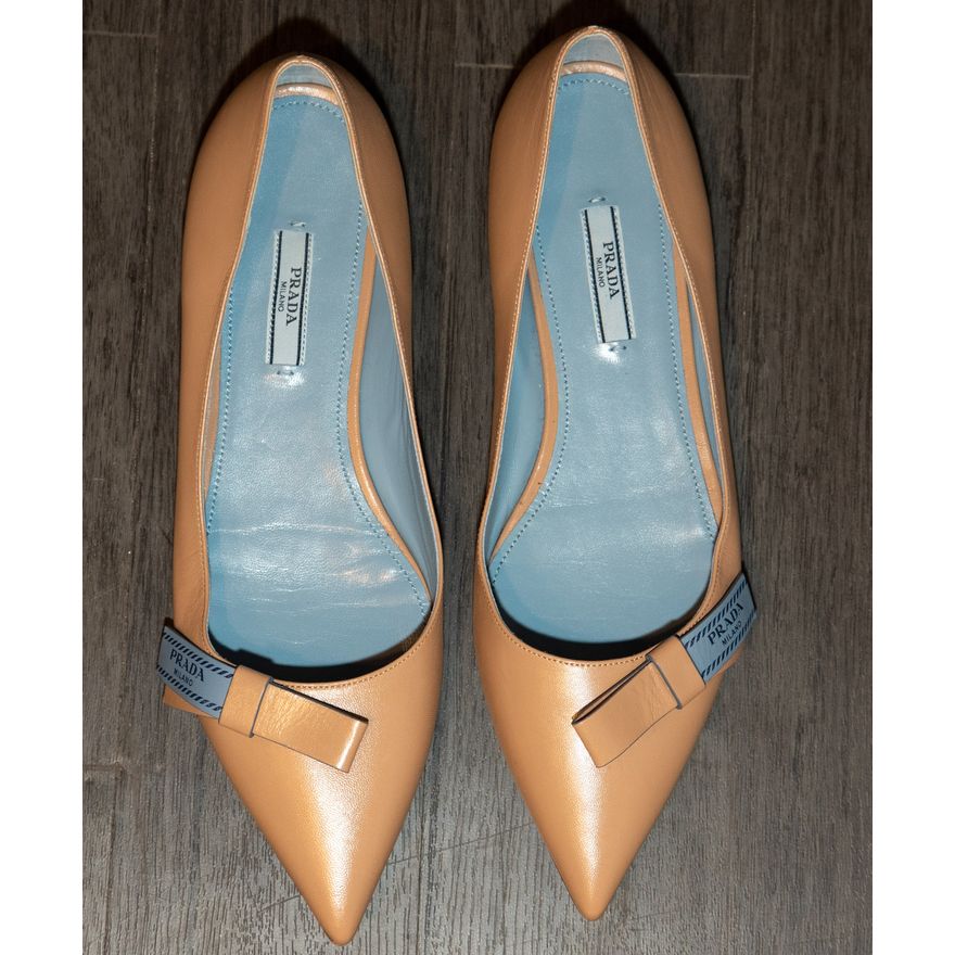 Pair of Prada Camel Colored Flats