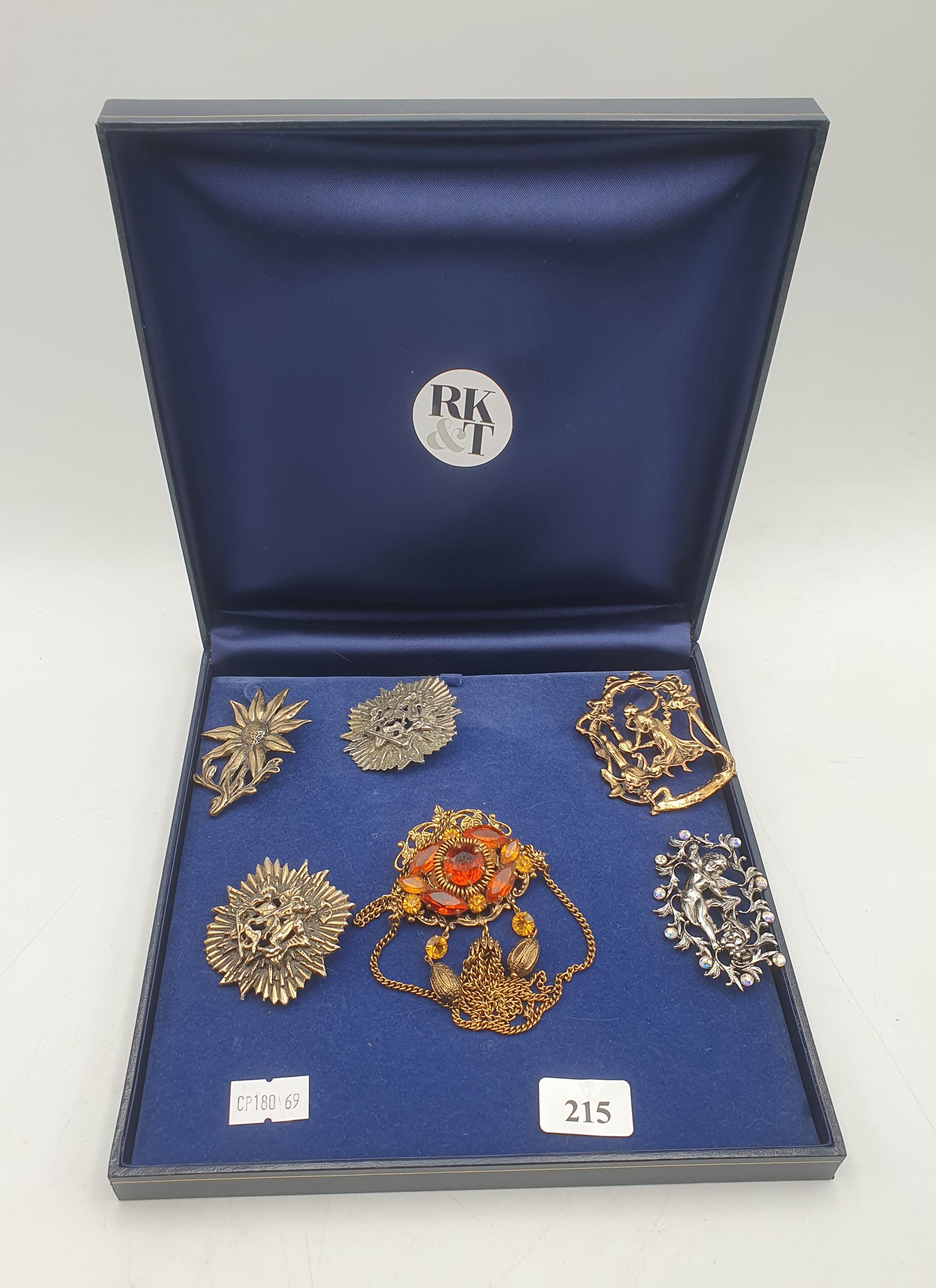 Six Vintage Brooches