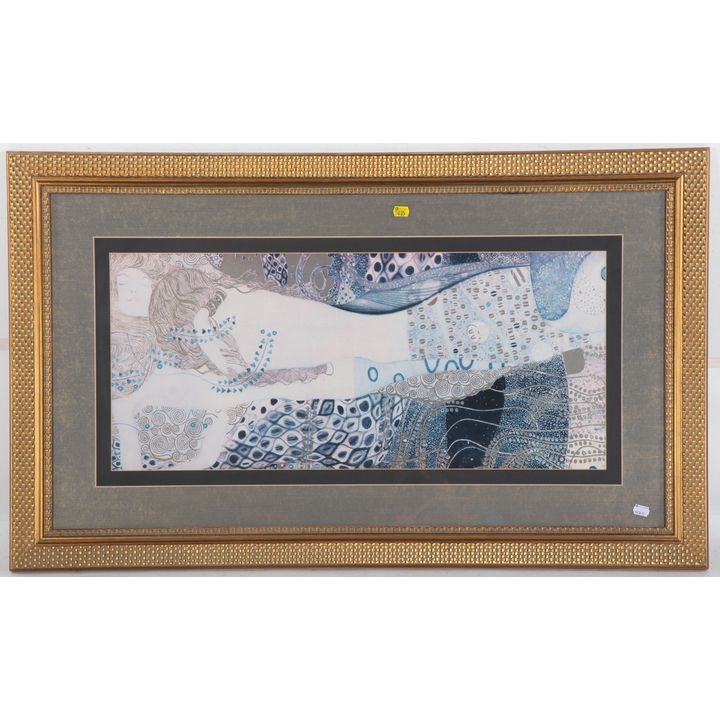 Framed Poster after Klimt's "Water Serpents I"