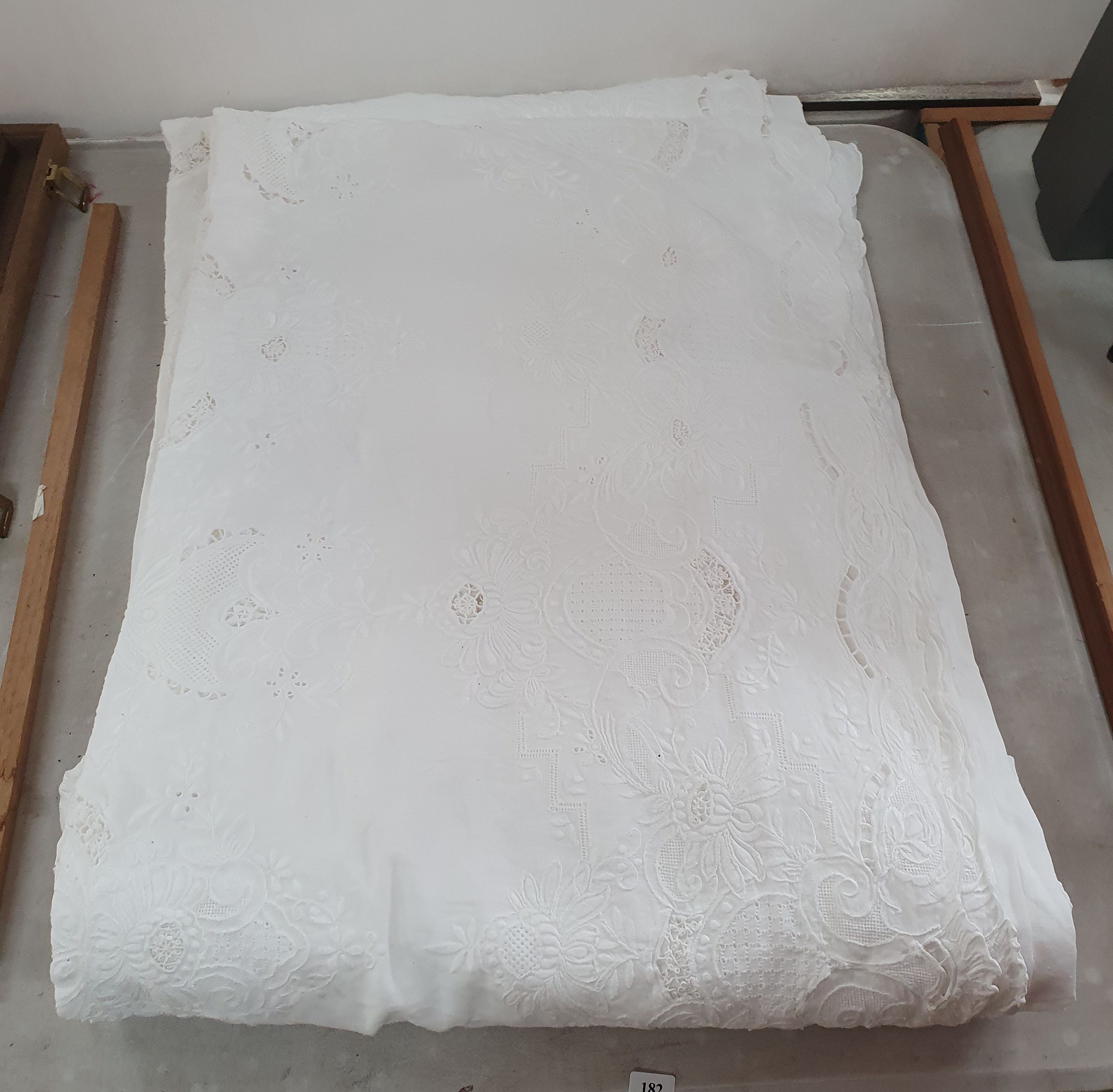 A Very Large Embroidered Banquet Table Cloth