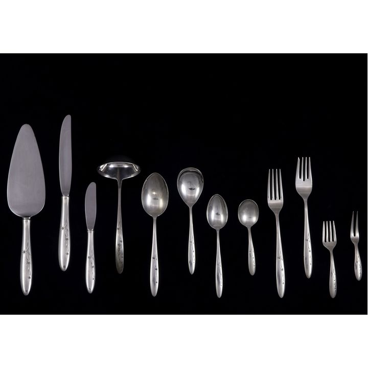 A (lot of 91) Gorham Celeste sterling flatware service