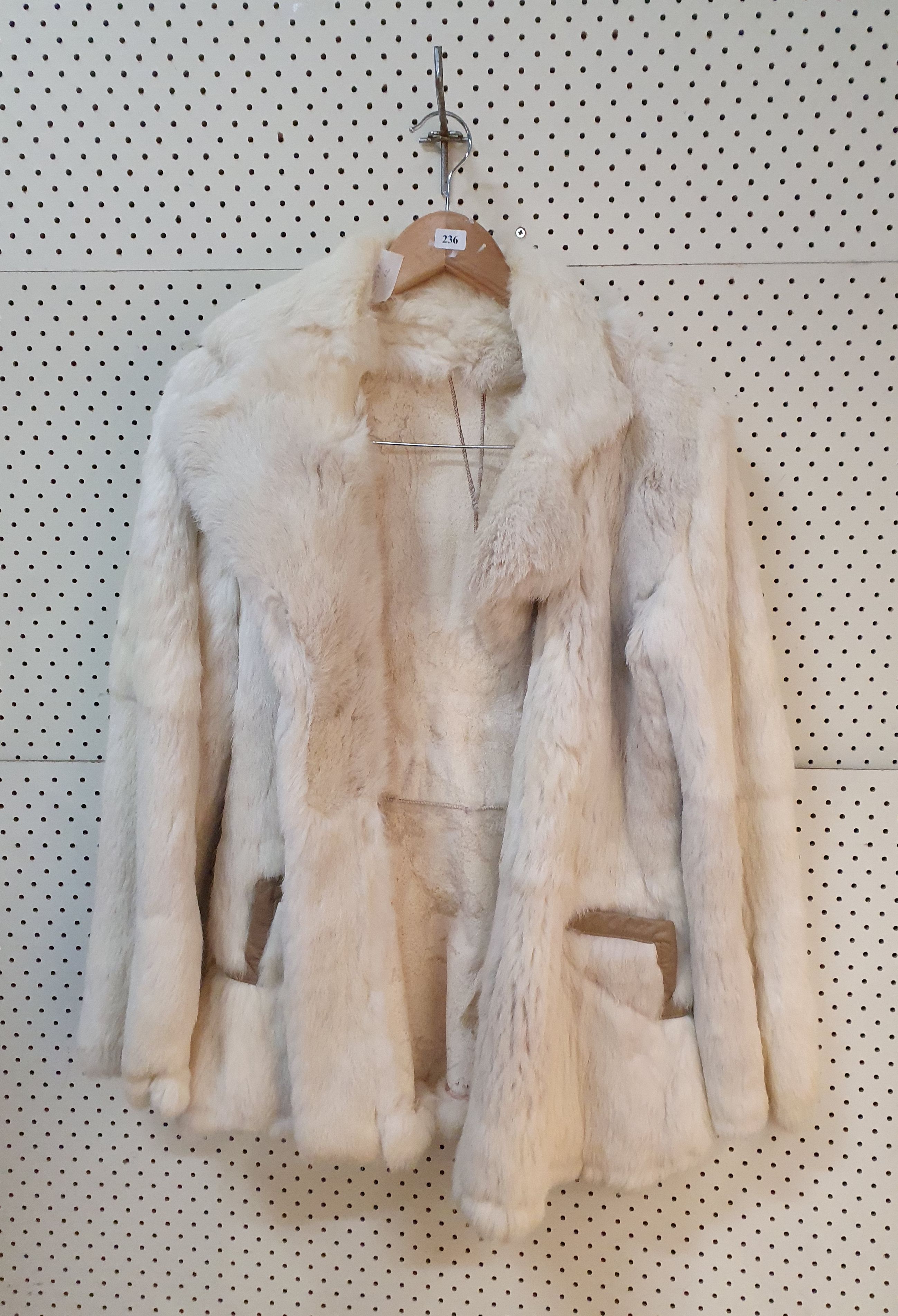 236 · A VINTAGE PATCHWORK RABBIT FUR COAT
