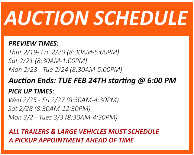 AUCTION SCHEDULE | Bid Venues