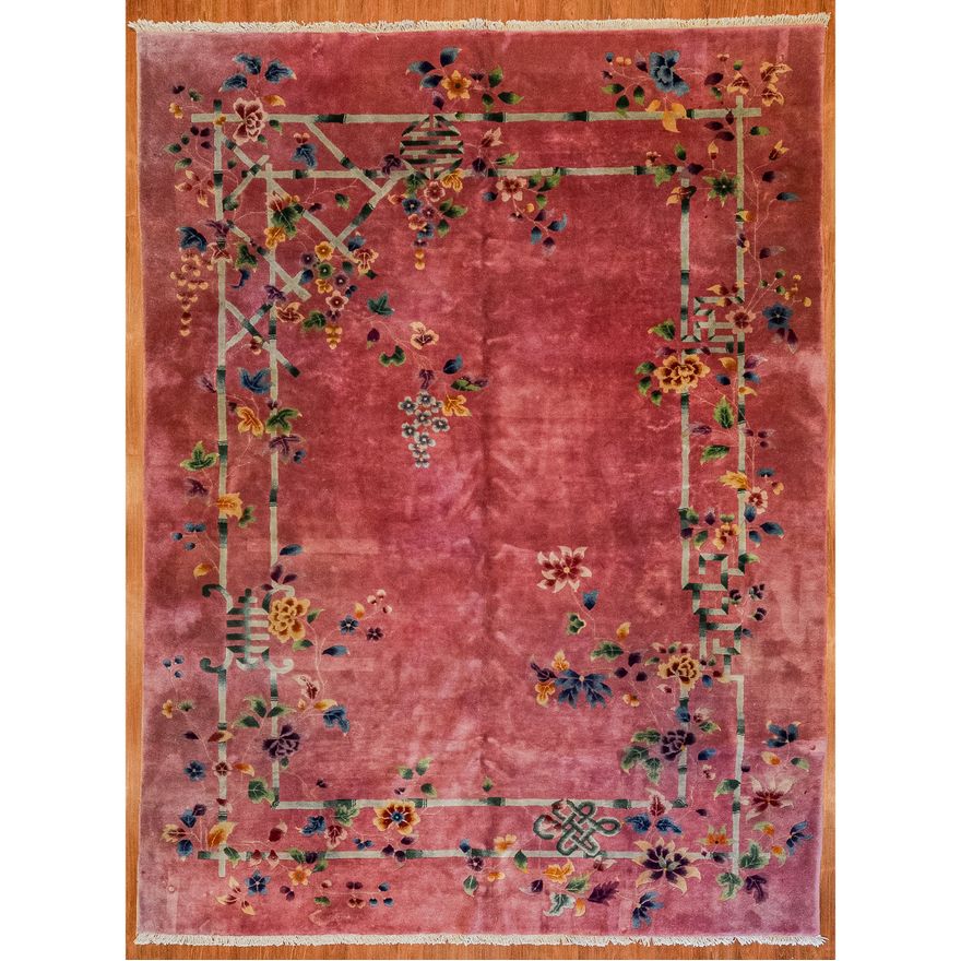 Antique Nichols Rug, China, 8.9 x 11.5