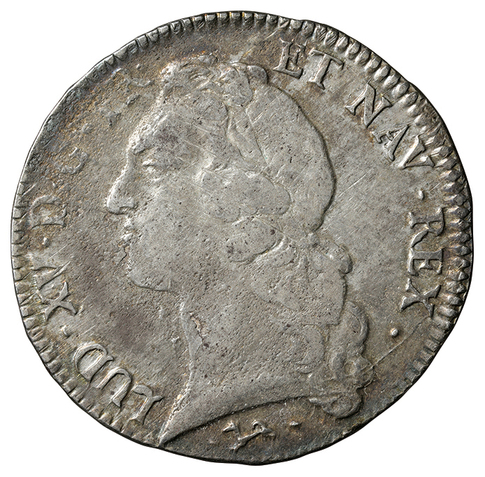 フランス エキュー銀貨 1756(L) バイヨンヌ鋳 ルイ15世 (1715-1774