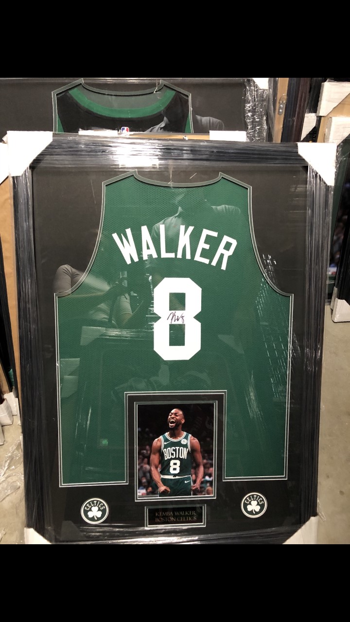 Kemba Walker Autographed Framed Jersey