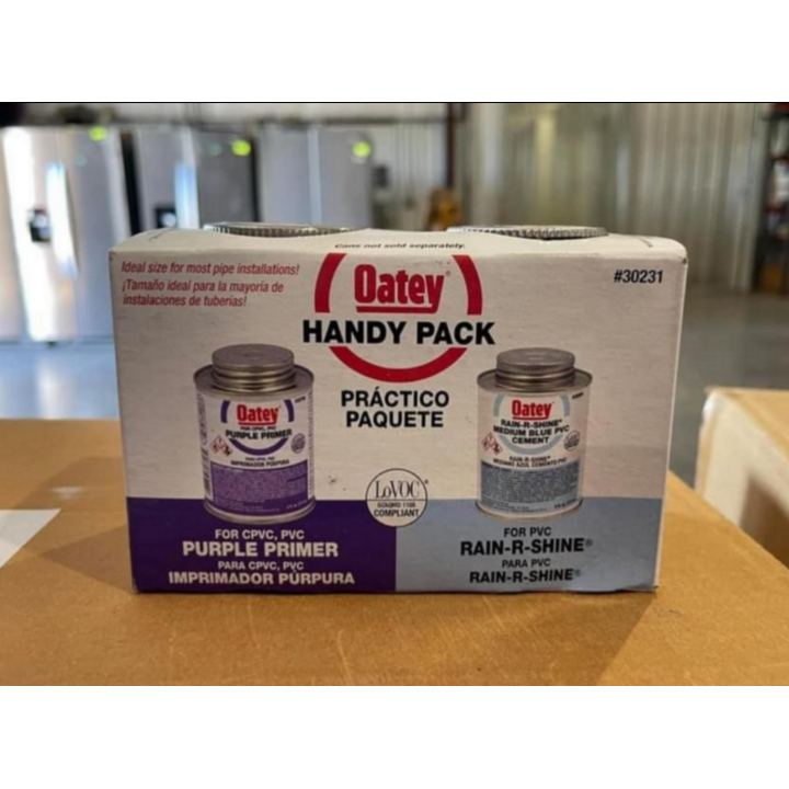 Oatey Handy Purple Primer & Medium Blue PVC Cement