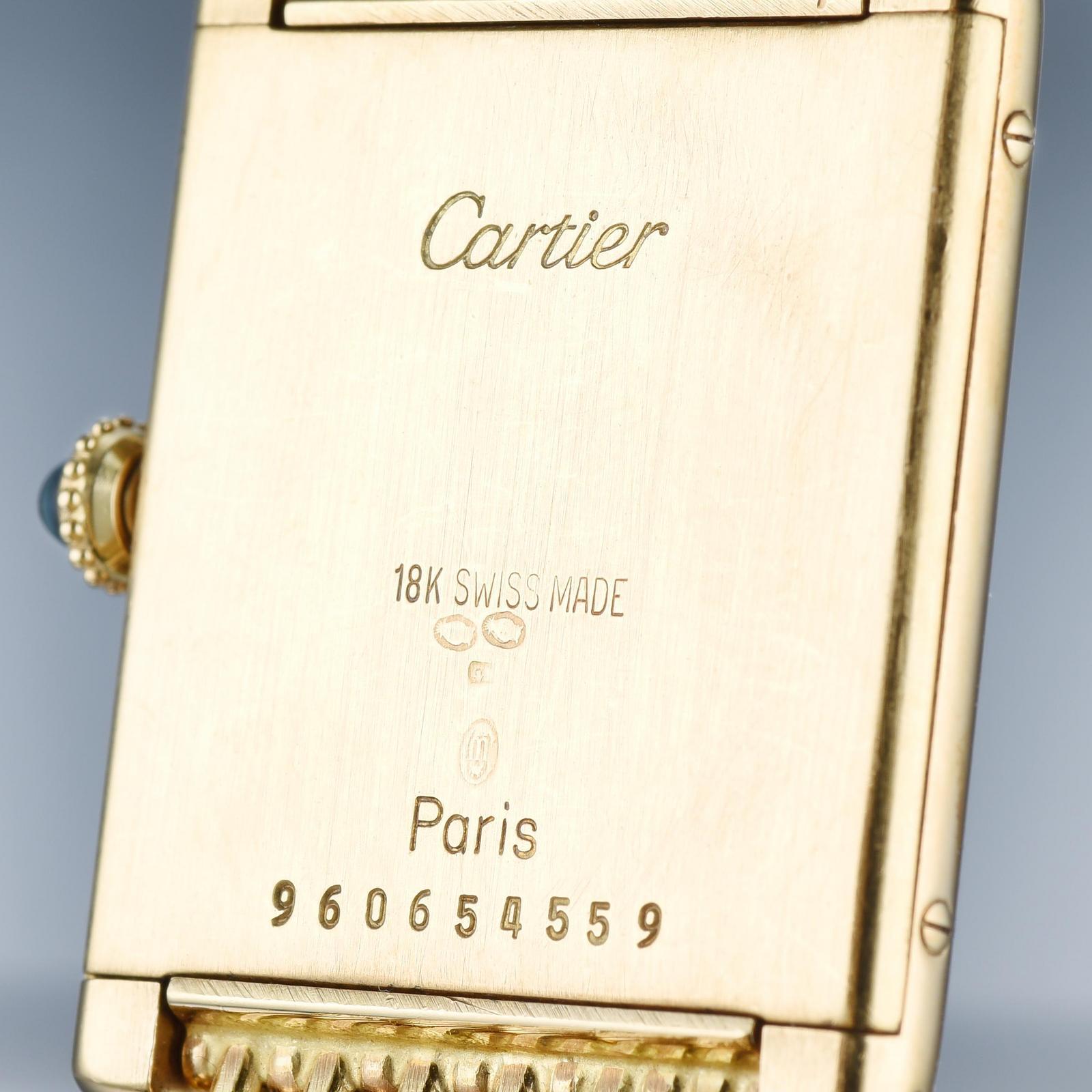 78086 Cartier Paris Tank Louis Grande with Beads of Rice Bracelet