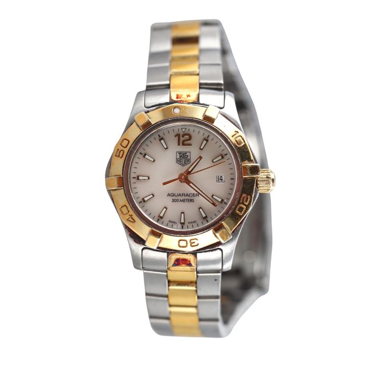 Tag Heuer Aquaracer Two Tone Stainless Steel Watch WAF1424