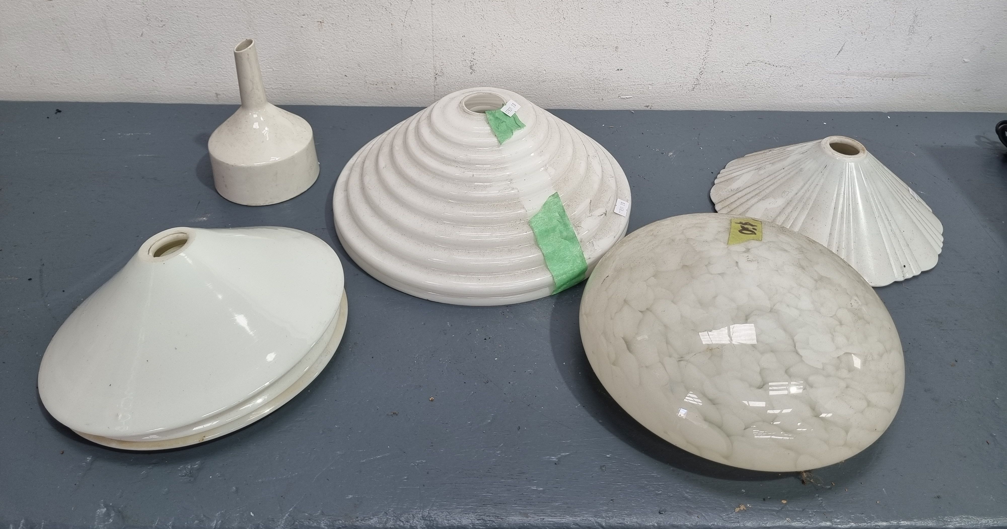 A Vintage Glass Shade Collection