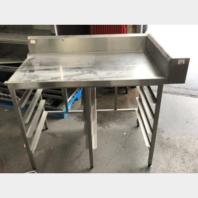 STAINLESS STEEL INLET / OUTLET DISHWASHER BENCH