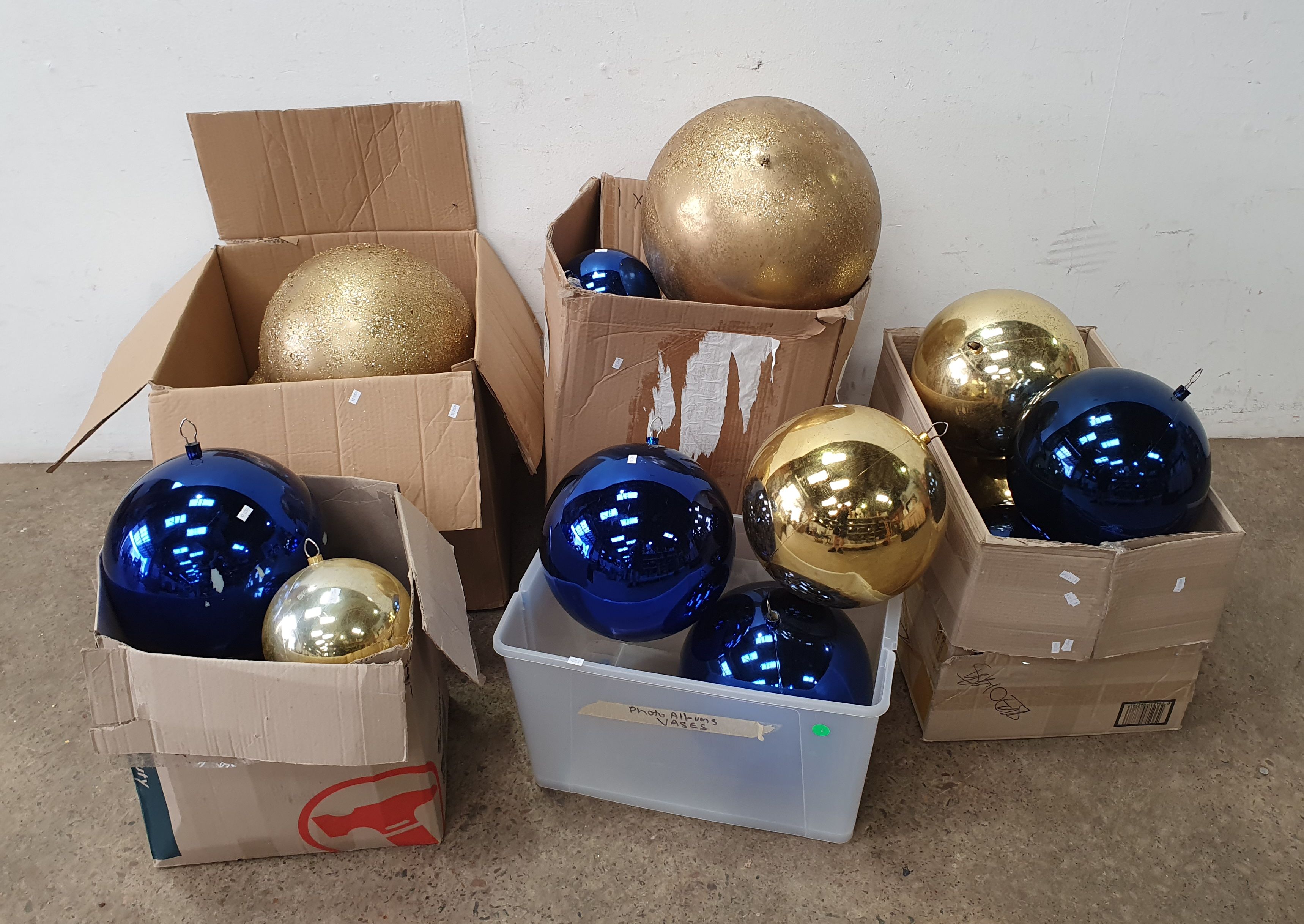 A Large Group Of Christmas Baubles