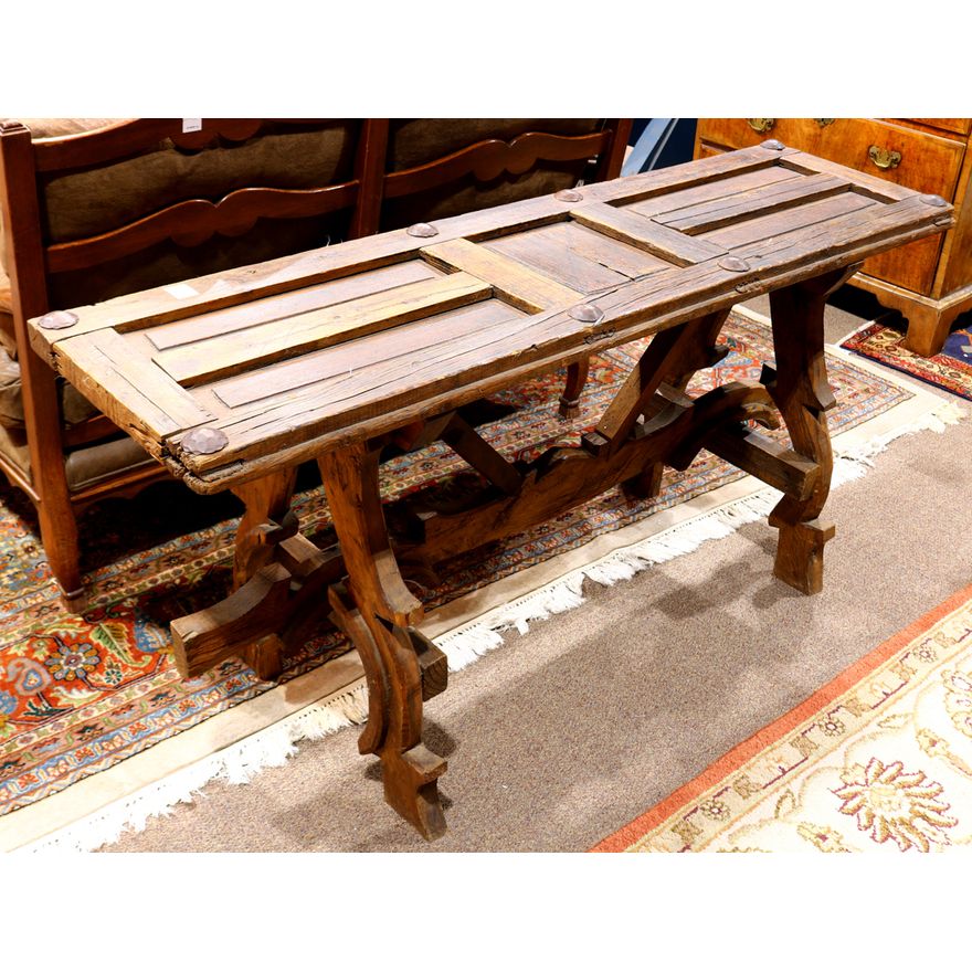 Continental Primitive console table