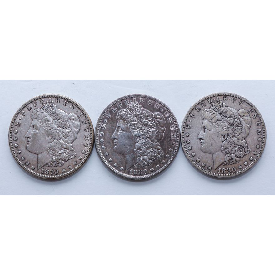 Three Early Morgan Dollars
