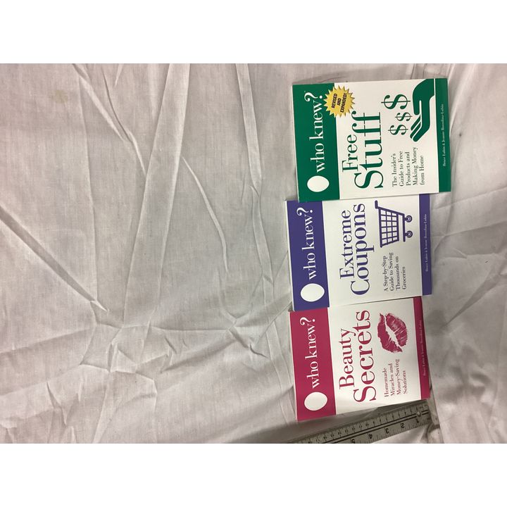 BUYING (3) Who Knew? Beauty Secrets, Extreme Coupons & Free Stuff Books