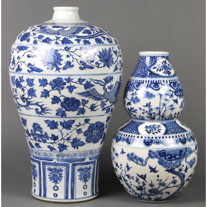 Chines Blue-and-White Porcelain Vases