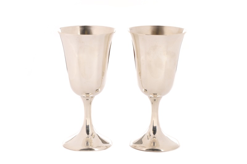 silver wine goblets