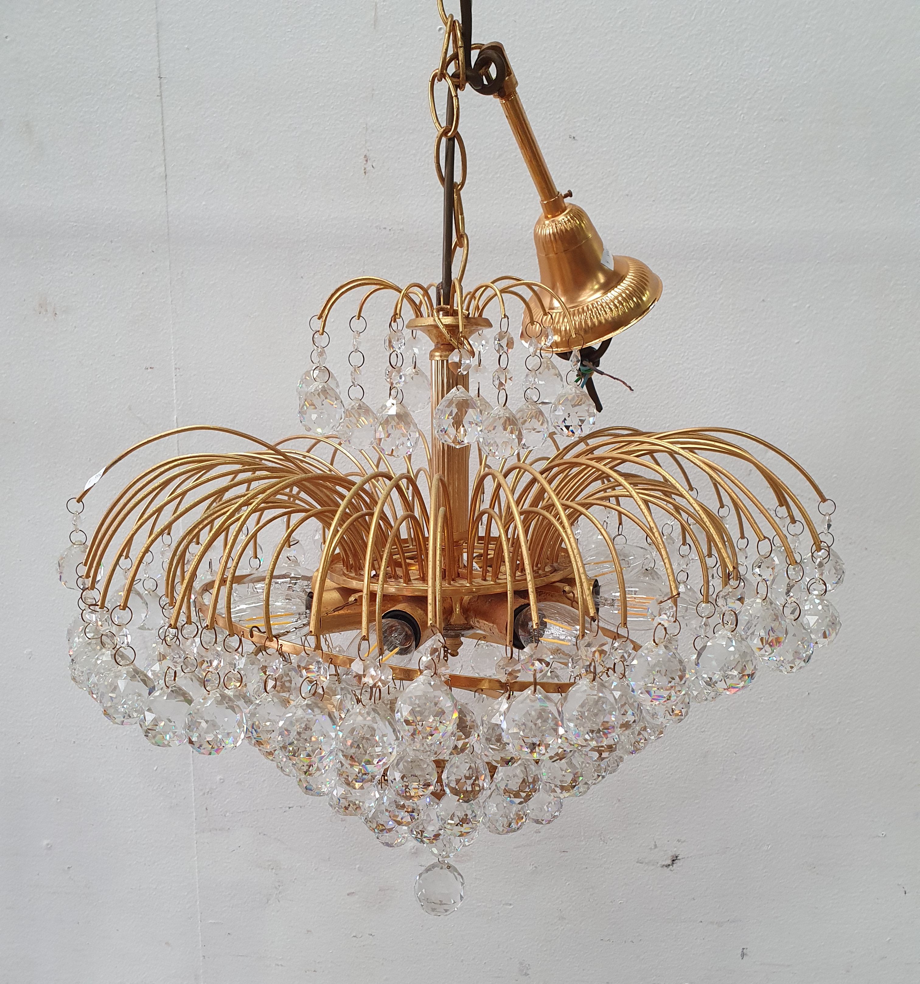 A Crystal Ball Chandelier