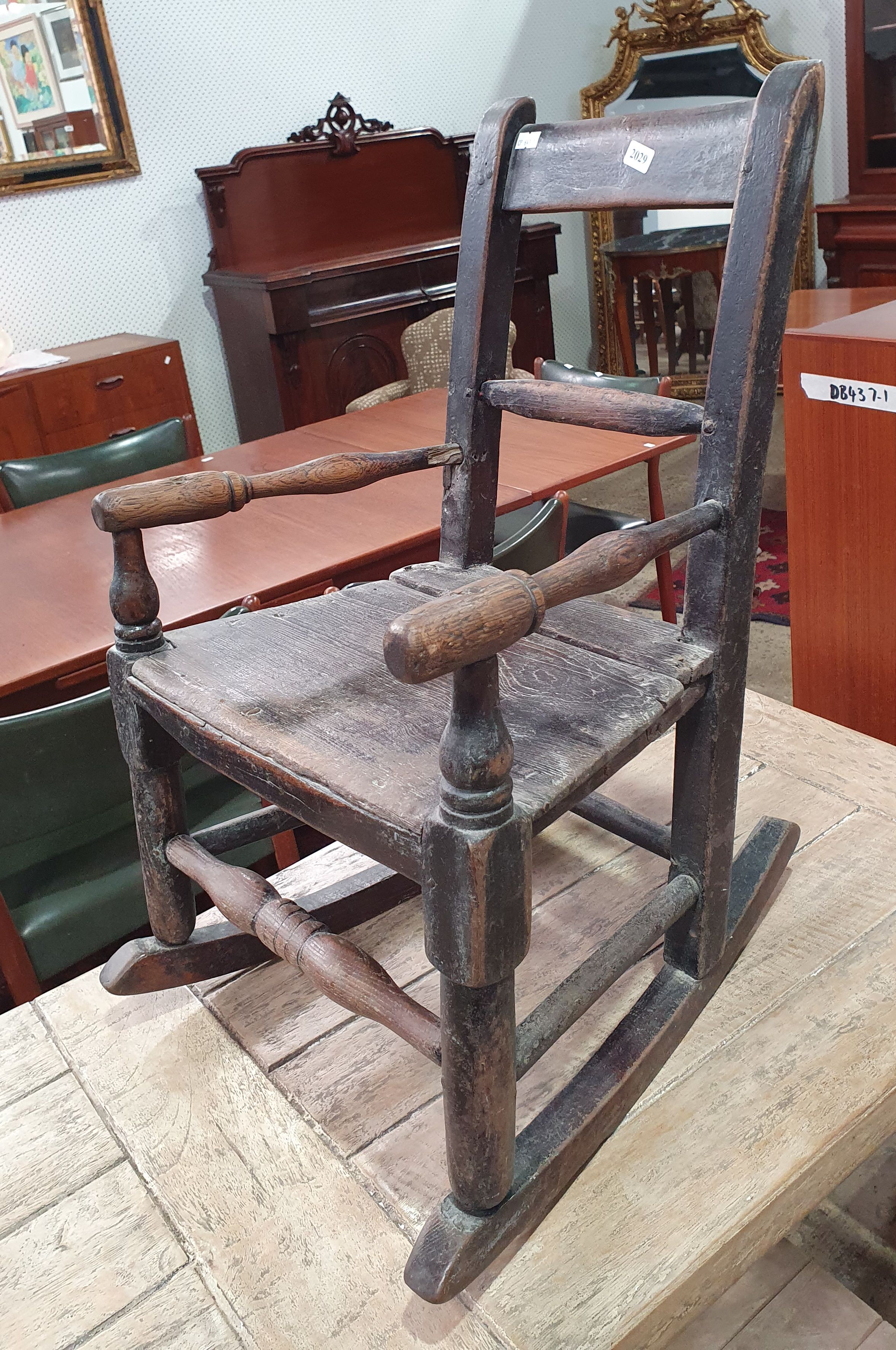 A Rustic Child'S Rocking Chair