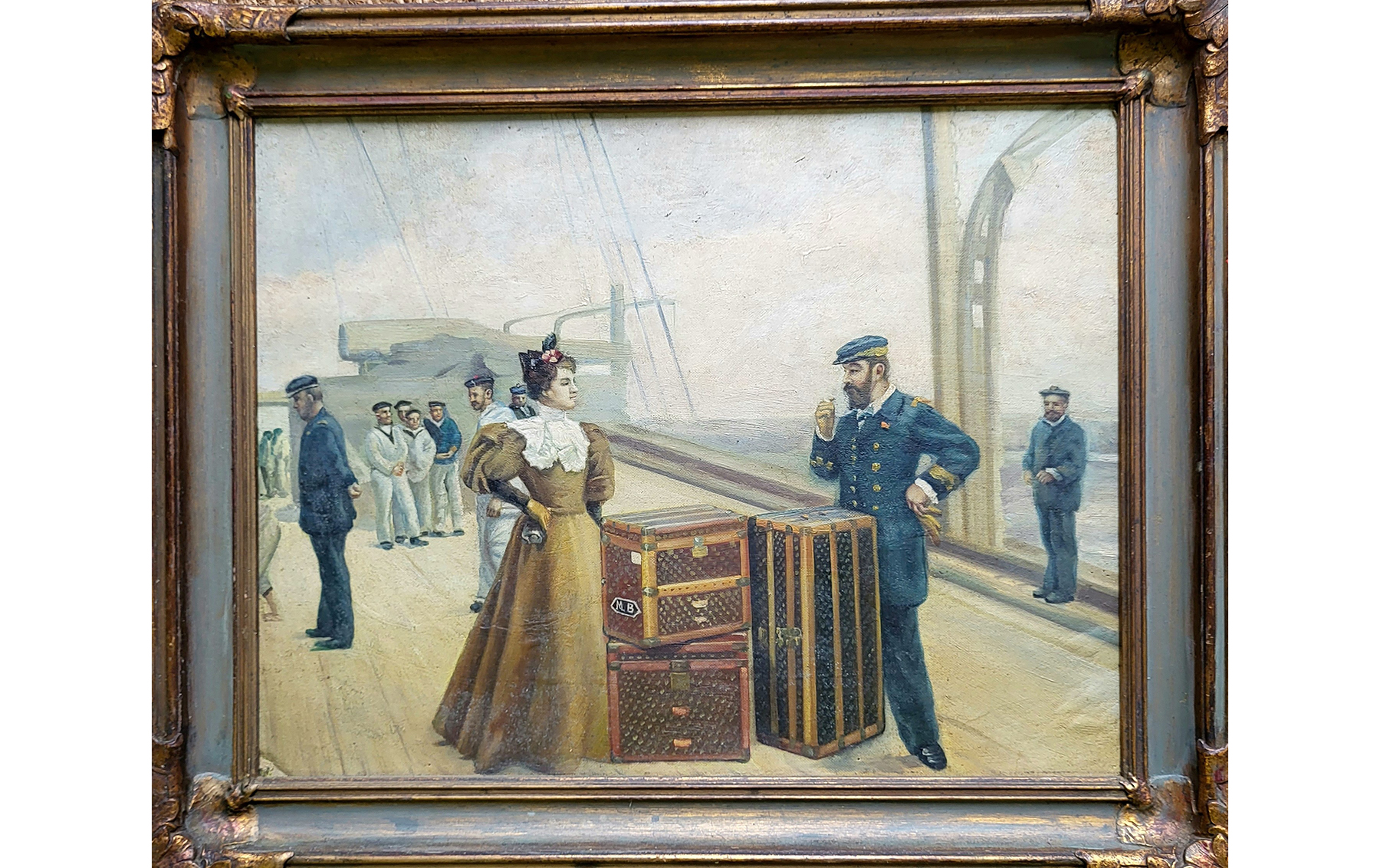 Trunks and Luggage, Louis Vuitton, Original Oil Painting, c. 1930s