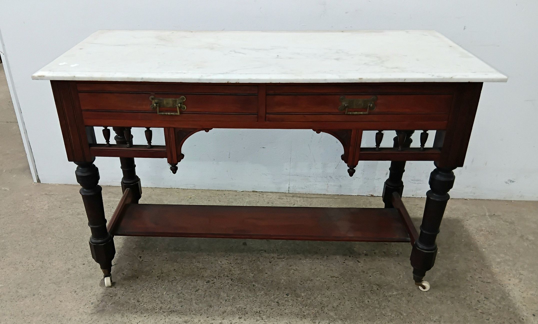 A Late 19th Century Marble Top Washstand